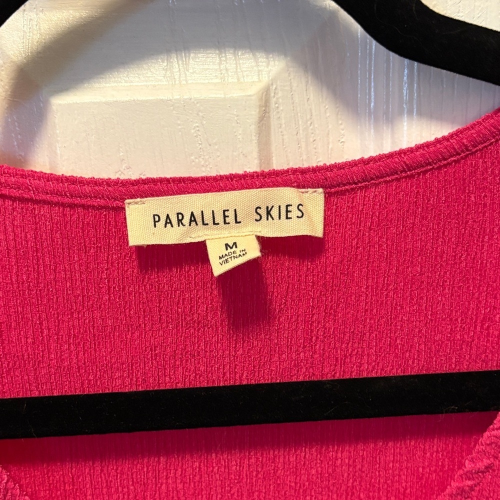 Fuchsia Ruffled Sleeve Tank Top - Picture 2 of 5